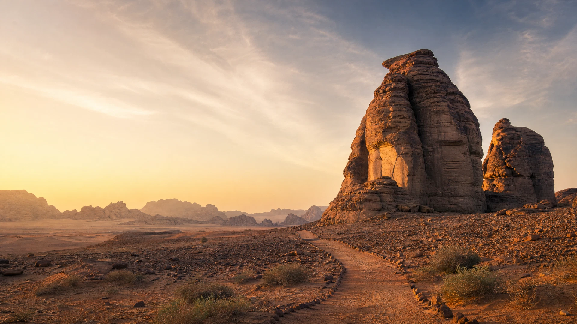Paysage désertique d’AlUla en Arabie saoudite