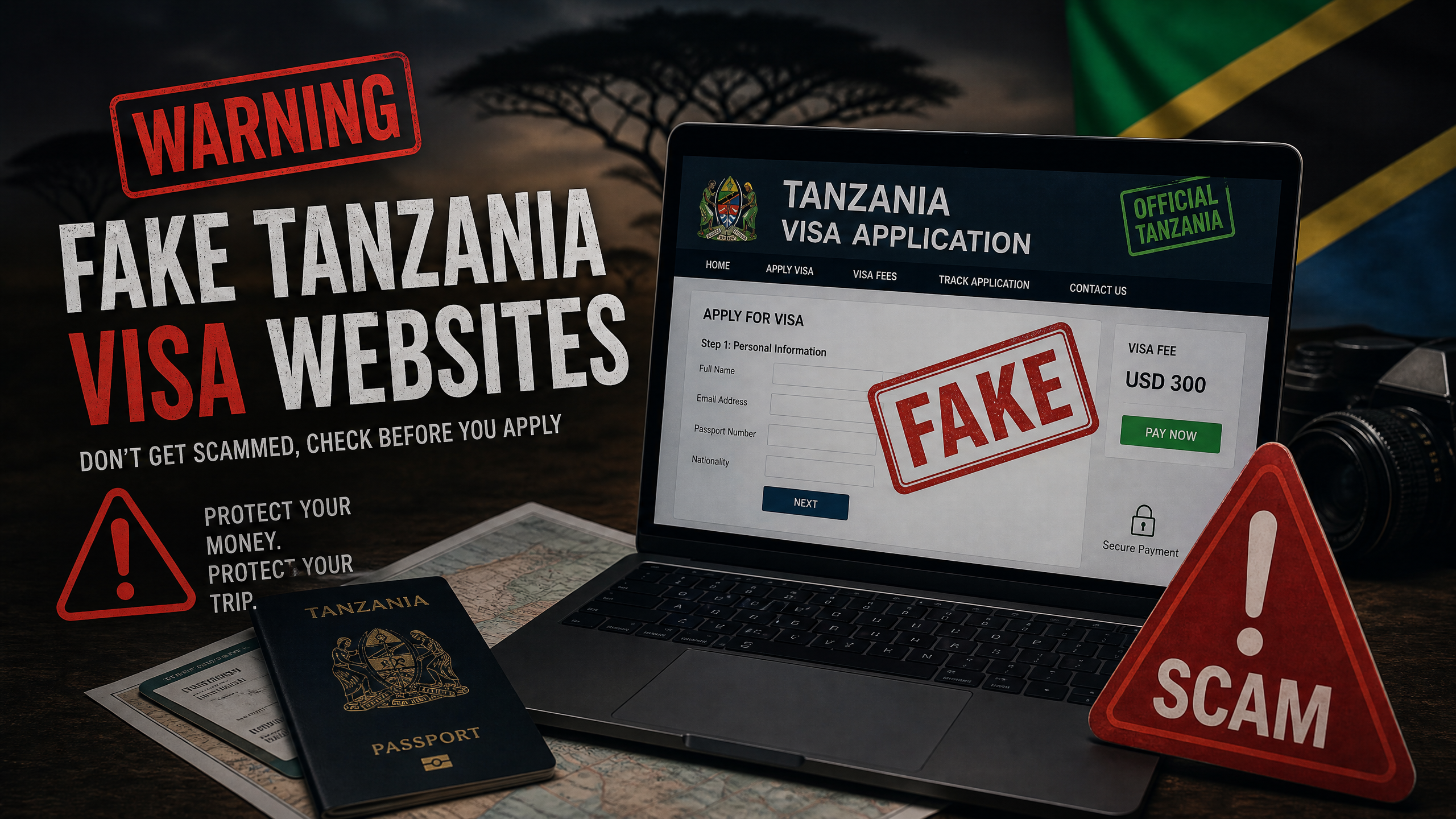 Sites frauduleux visa Tanzanie : comment les reconnaître et les éviter