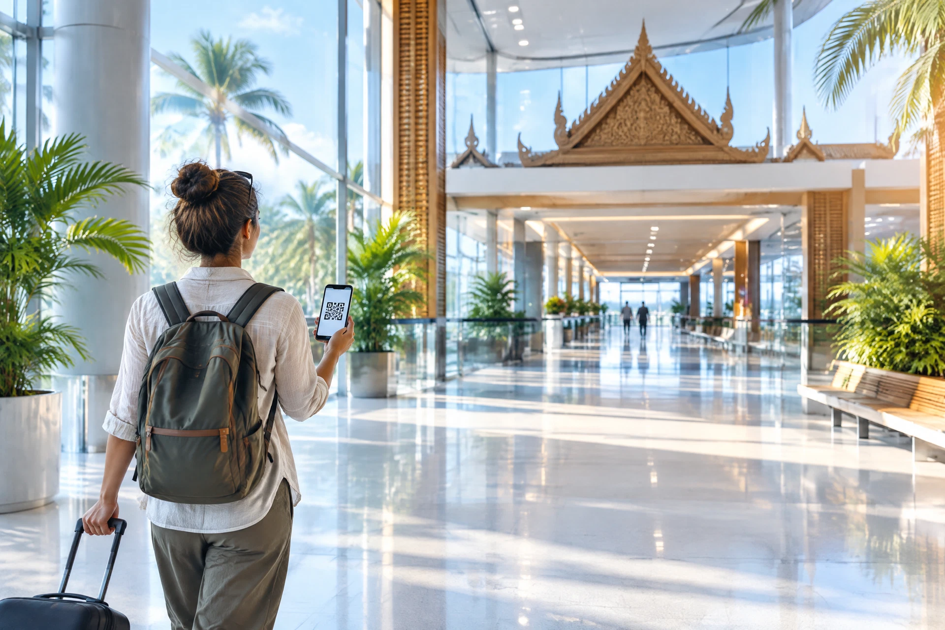 Illustration du guide Cambodia e-Arrival : la démarche séparée à prévoir